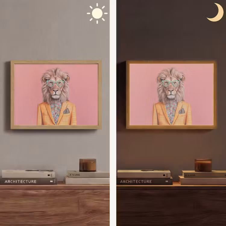 Lightbox - Wandlamp - Leeuw - Pak - Geruit - Bril — 6