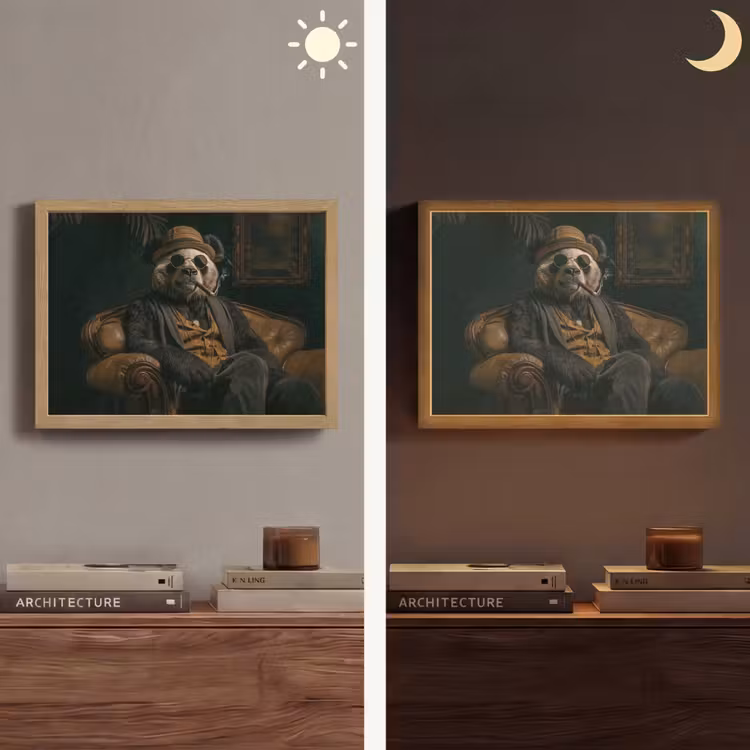 Lightbox - Wandlamp - Panda - Hoed - Bril - Pak — 6