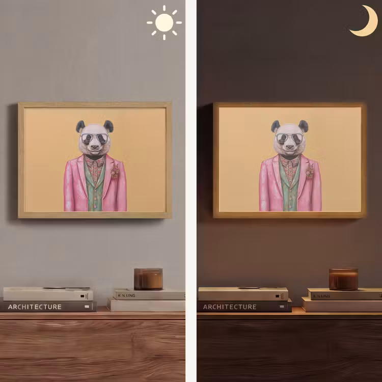 Lightbox - Wandlamp - Panda - Pak - Zonnebril - Blauw — 6