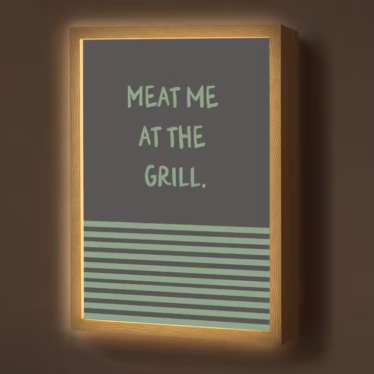 Lightbox - Wandlamp - Quote - Groen - Grill - Zomer — 1