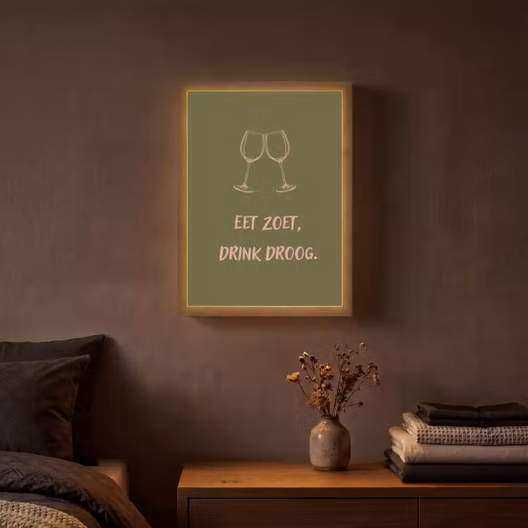 Lightbox - Wandlamp - Roze - Groen - Wijn - Quote — 3
