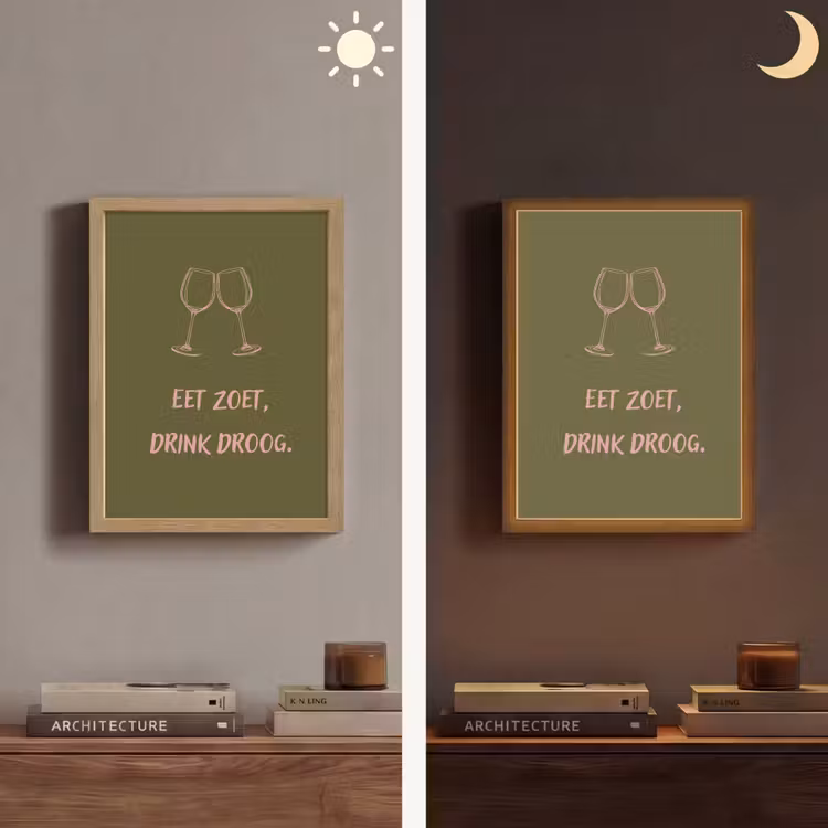 Lightbox - Wandlamp - Roze - Groen - Wijn - Quote — 5