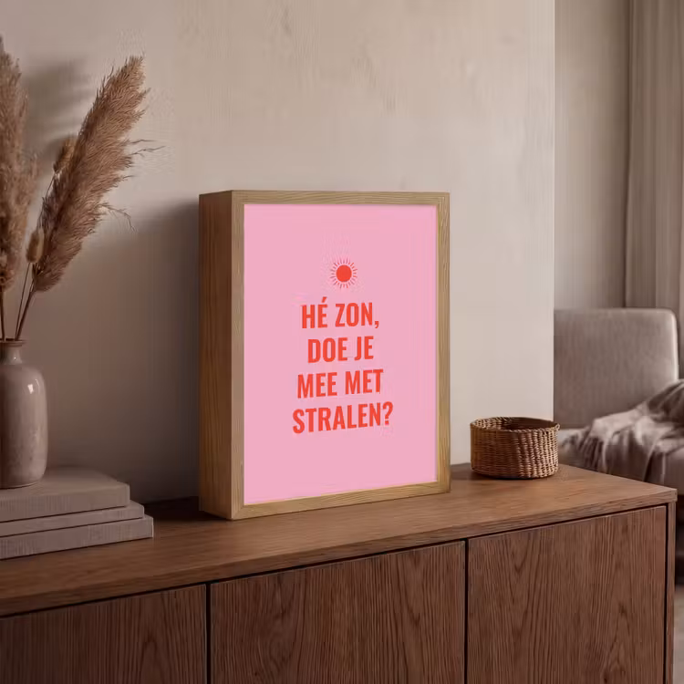 Lightbox - Wandlamp - Roze - Zon - Quote — 4