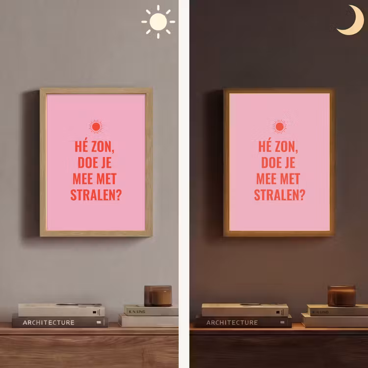 Lightbox - Wandlamp - Roze - Zon - Quote — 5