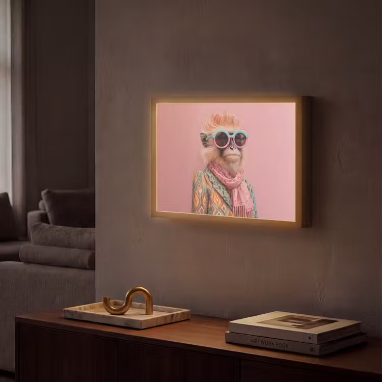 Lightbox - Wandlamp - Sjaal - Aap - Zonnebril - Jasje — 2