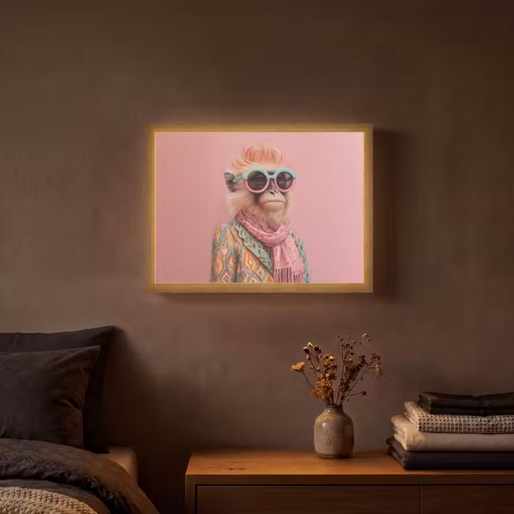 Lightbox - Wandlamp - Sjaal - Aap - Zonnebril - Jasje — 3