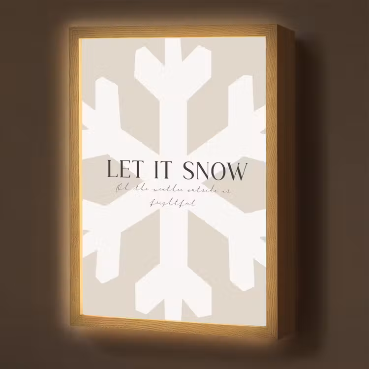 Lightbox - Wandlamp - Sneeuw - Japandi - Winter - Decoratie — 1