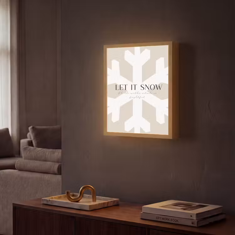 Lightbox - Wandlamp - Sneeuw - Japandi - Winter - Decoratie — 2
