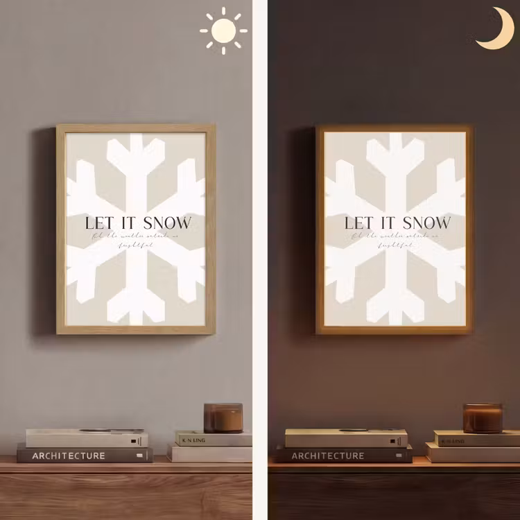 Lightbox - Wandlamp - Sneeuw - Japandi - Winter - Decoratie — 5