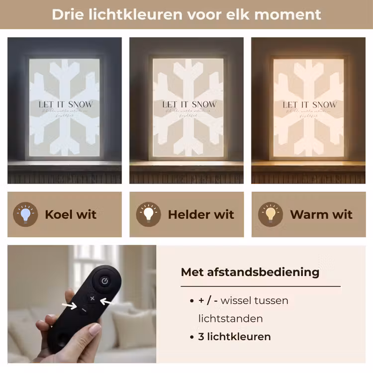 Lightbox - Wandlamp - Sneeuw - Japandi - Winter - Decoratie — 7