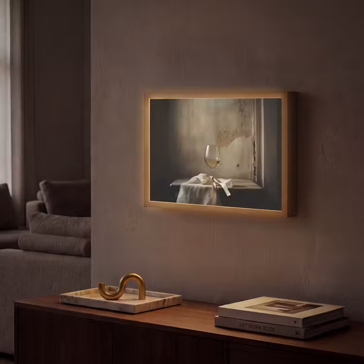 Lightbox - Wandlamp - Strik - Beige - Witte - Wijn — 2