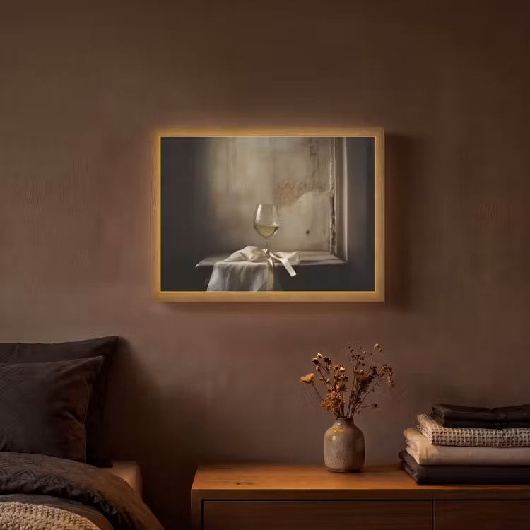 Lightbox - Wandlamp - Strik - Beige - Witte - Wijn — 3