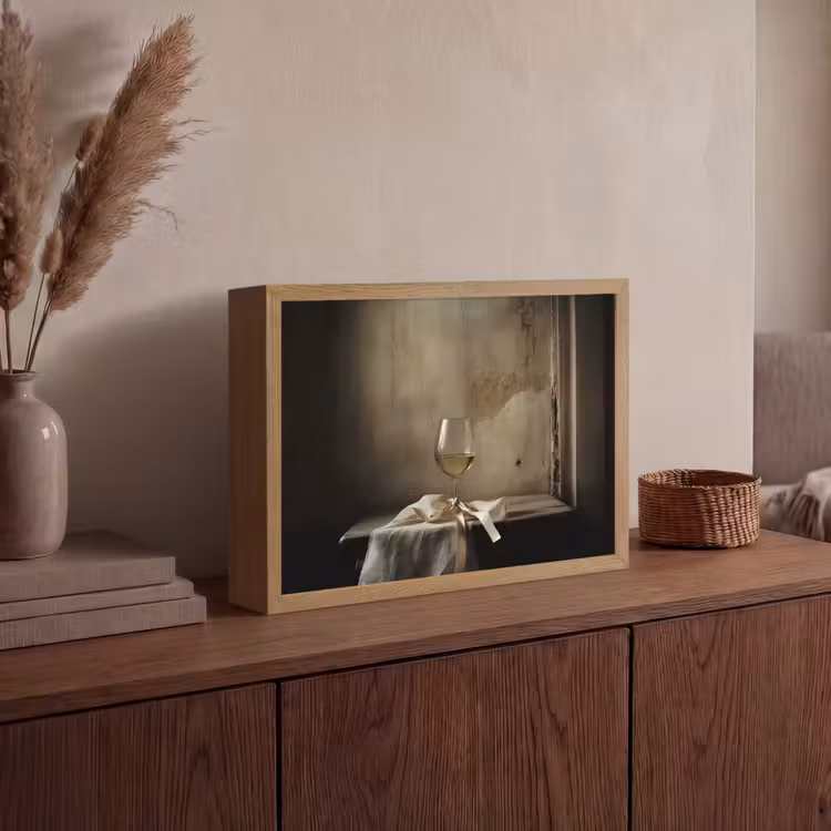 Lightbox - Wandlamp - Strik - Beige - Witte - Wijn — 4