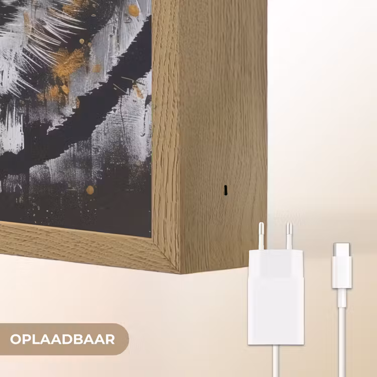 Lightbox - Wandlamp - Tijger - Verfspatten - Goud — 7