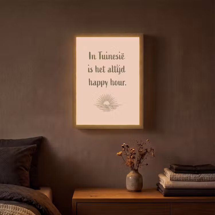 Lightbox - Wandlamp - Tuin - Roze - Quote - Zon — 3