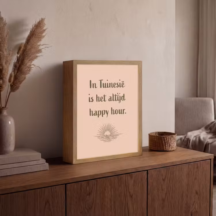 Lightbox - Wandlamp - Tuin - Roze - Quote - Zon — 4