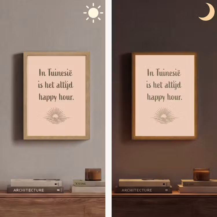 Lightbox - Wandlamp - Tuin - Roze - Quote - Zon — 5