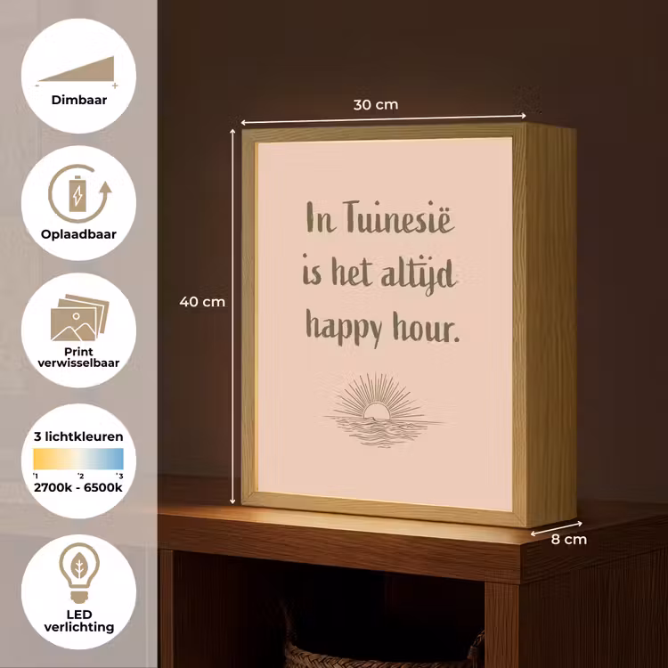 Lightbox - Wandlamp - Tuin - Roze - Quote - Zon — 9