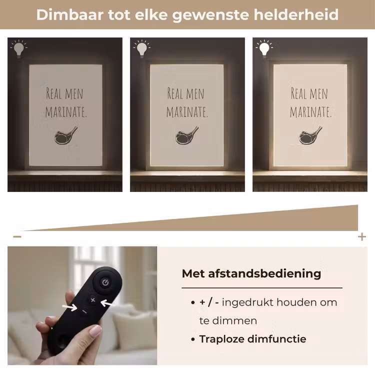 Lightbox - Wandlamp - Vlees - Minimalistisch - Beige - Quote — 8