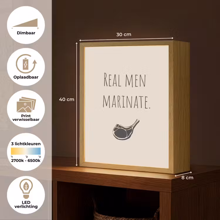 Lightbox - Wandlamp - Vlees - Minimalistisch - Beige - Quote — 9