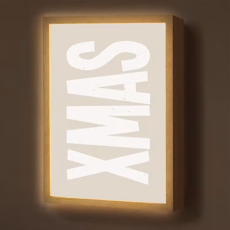 Lightbox - Wandlamp - Xmas - Kerst - Japandi - Kerstversiering — 1
