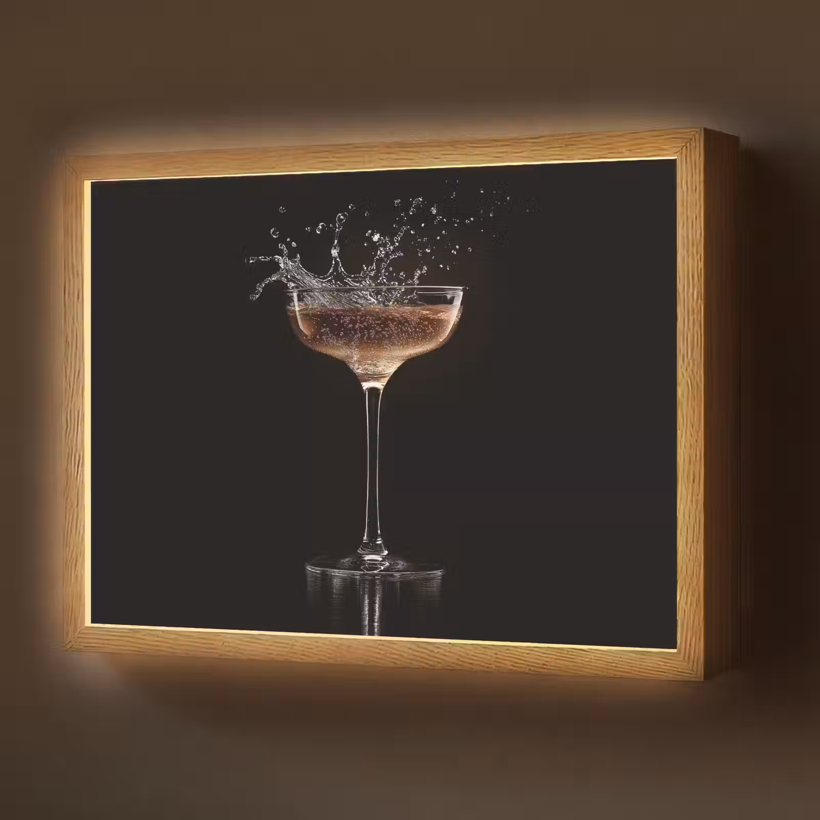 Lightbox - Wandlamp - Cocktail - Zwart - Spetters - Glas — 1