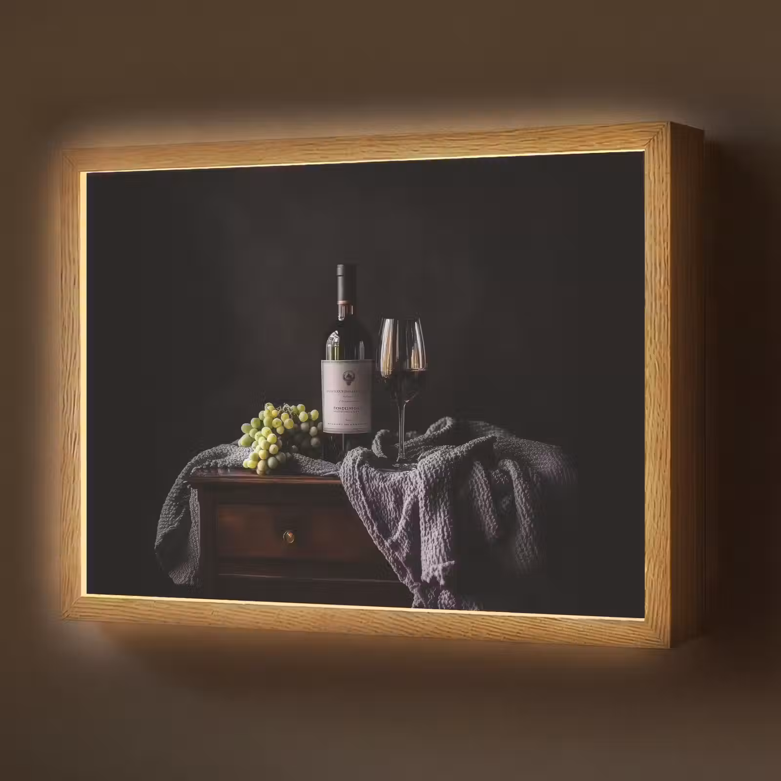 Lightbox - Wandlamp - Druiven - Wijn - Rood - Tafel — 1