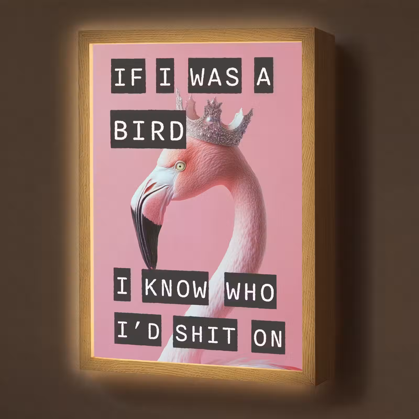 Lightbox - Wandlamp - Flamingo - Roze - Vogel - Decoratie — 1