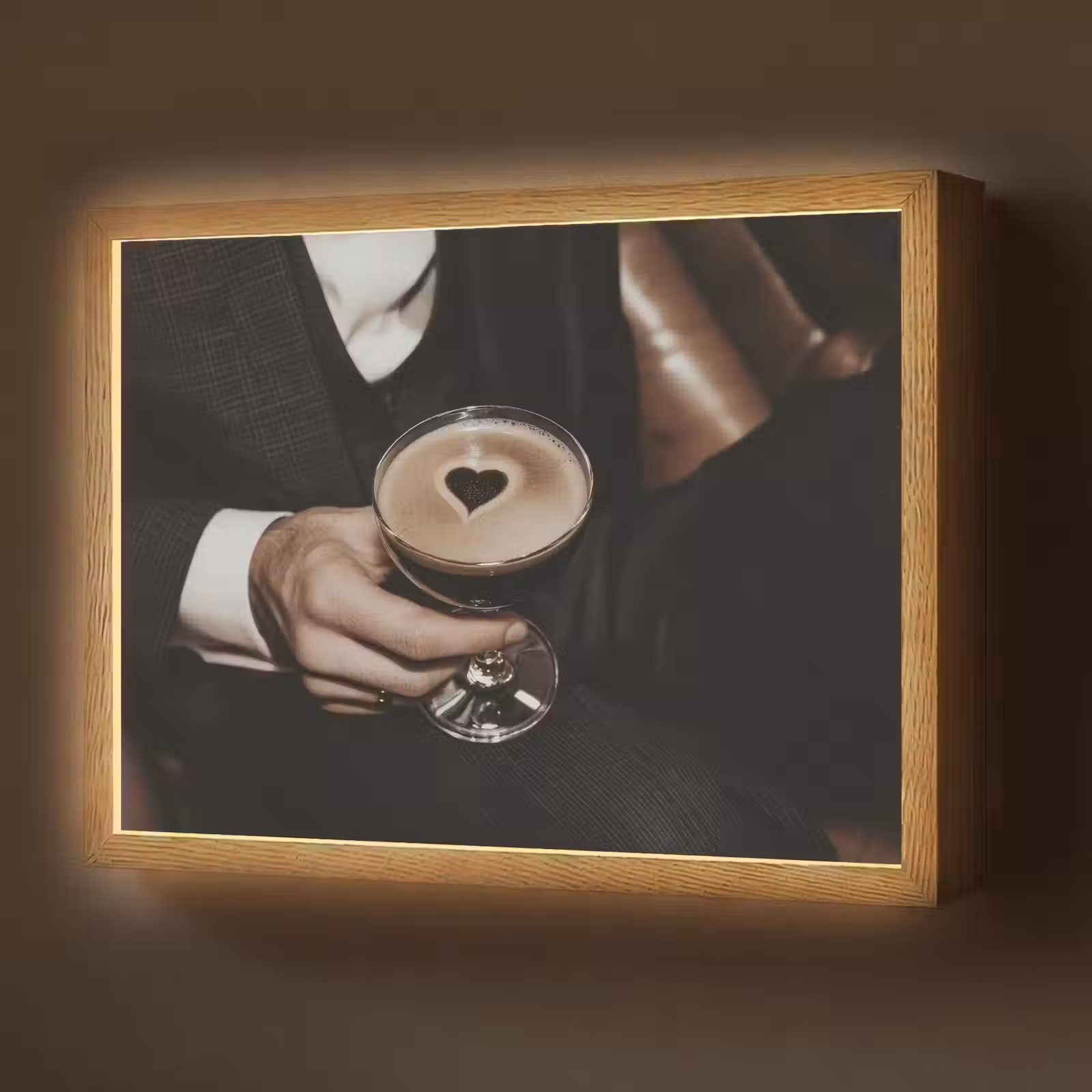 Lightbox - Wandlamp - Hartje - Cocktail - Espresso Martini - Hand — 1