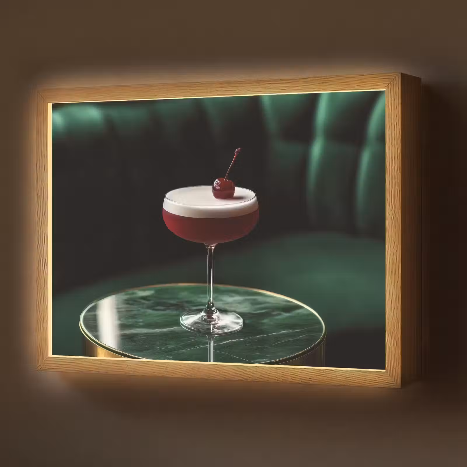 Lightbox - Wandlamp - Kers - Cocktail - Rood - Marmer — 1