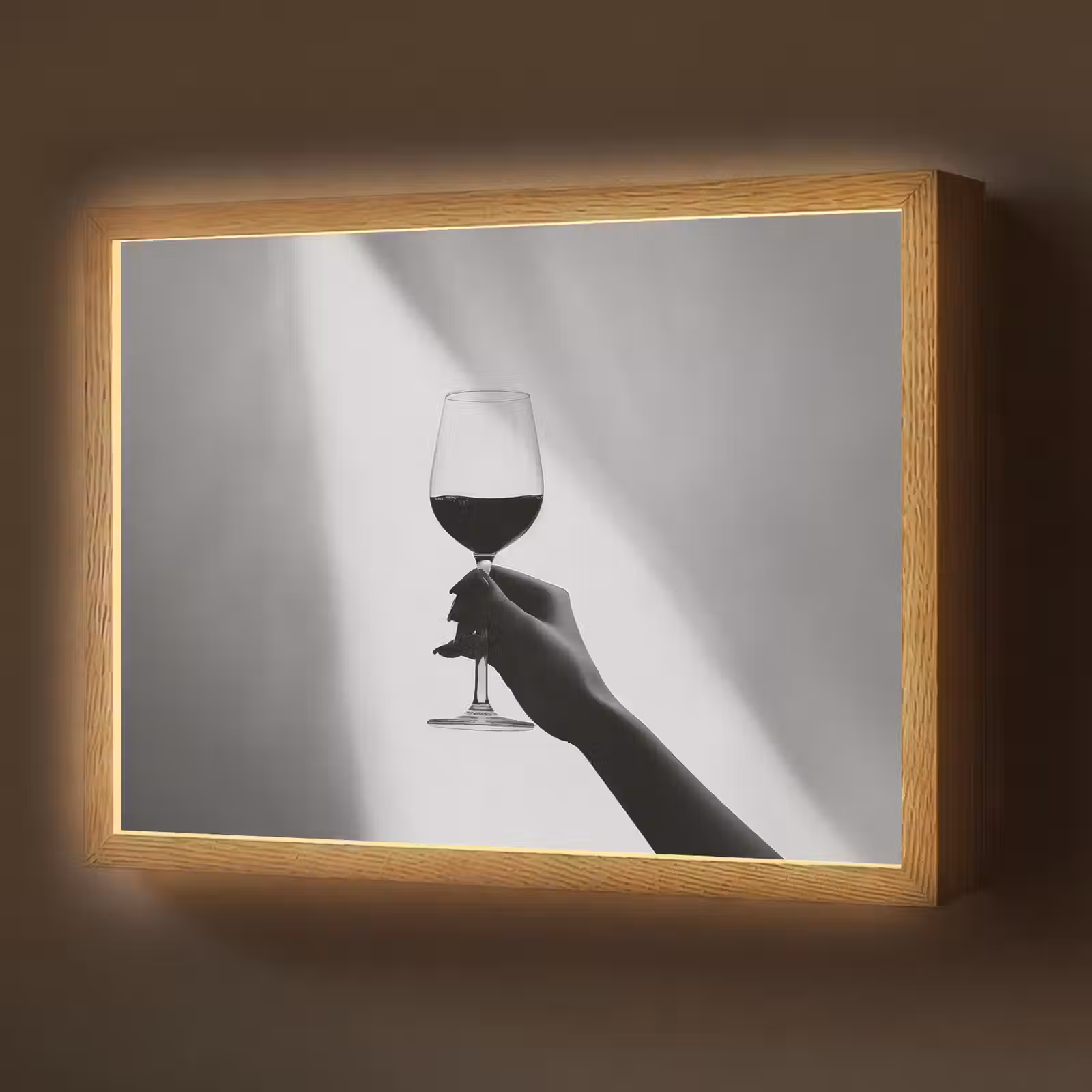 Lightbox - Wandlamp - Lichtinval - Wijn - Rood - Glas — 1