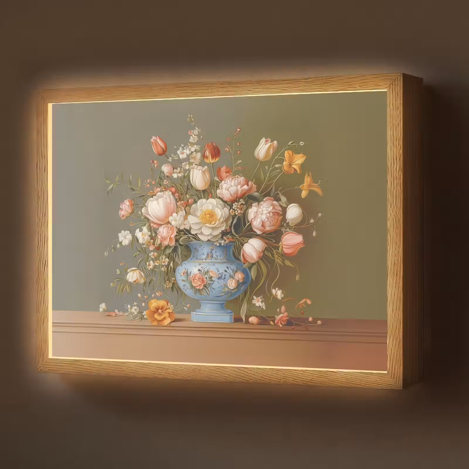 Lightbox - Wandlamp - Neutral - Bloemen - Boeket - Vaas — 1
