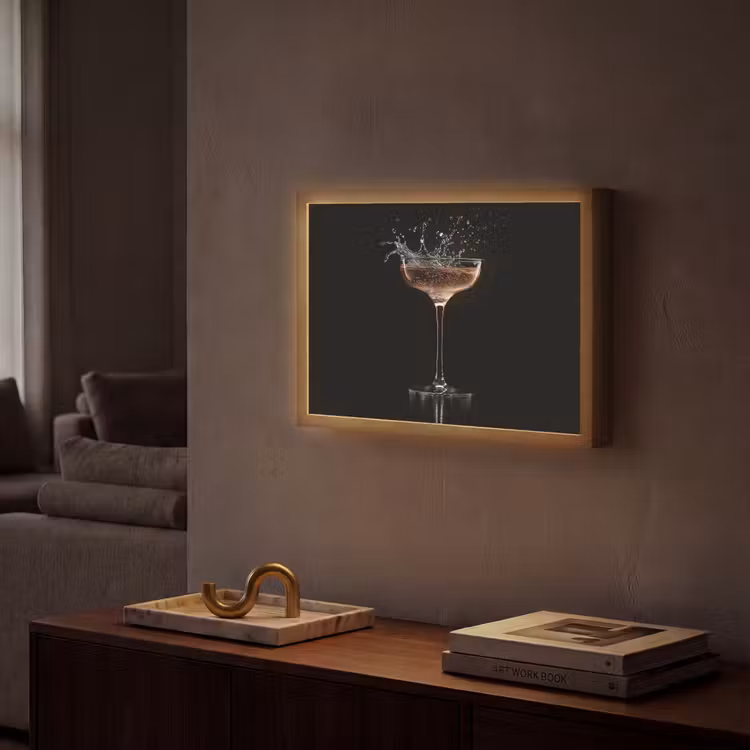 Lightbox - Wandlamp - Cocktail - Zwart - Spetters - Glas — 2
