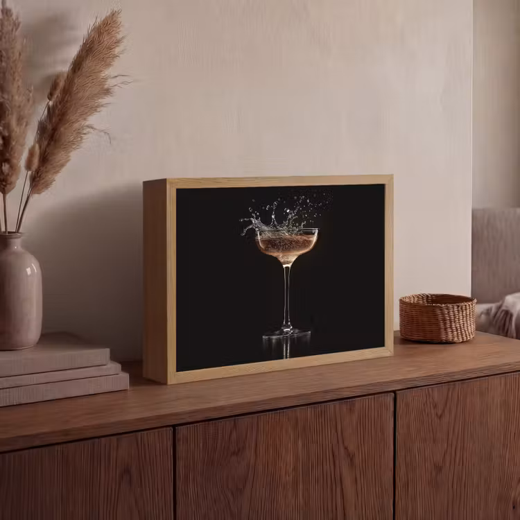 Lightbox - Wandlamp - Cocktail - Zwart - Spetters - Glas — 4
