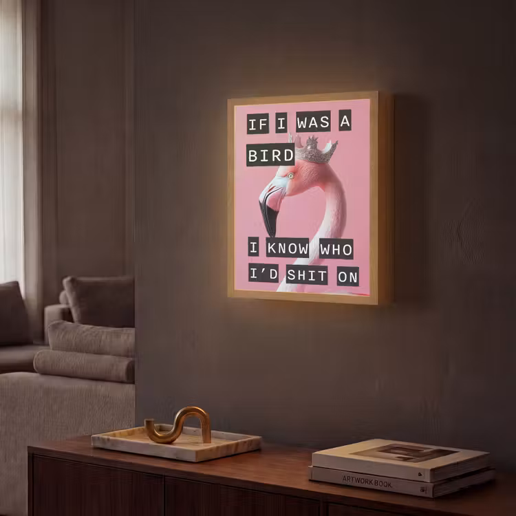 Lightbox - Wandlamp - Flamingo - Roze - Vogel - Decoratie — 2