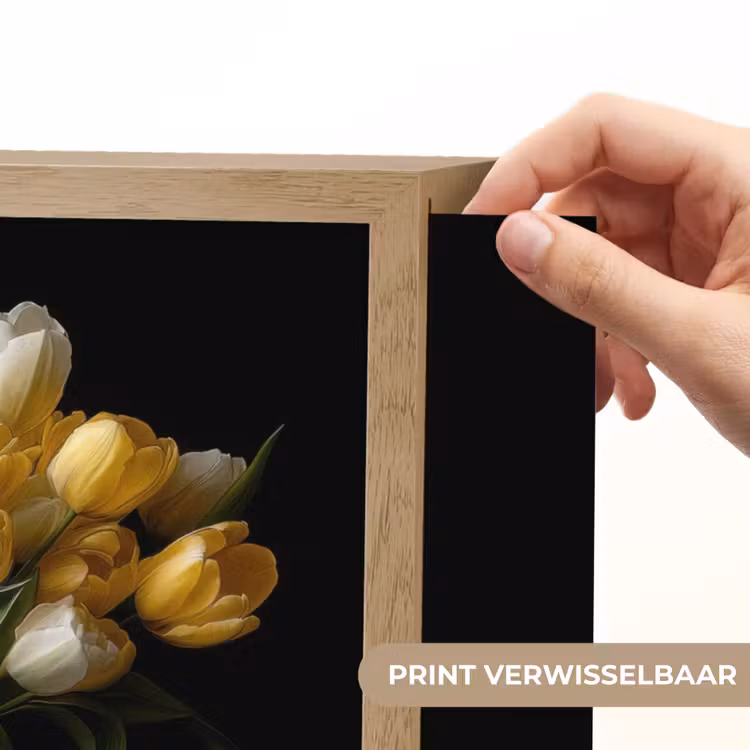 Lightbox - Wandlamp - Geel - Tulpen - Vaas - Bloemen — 5