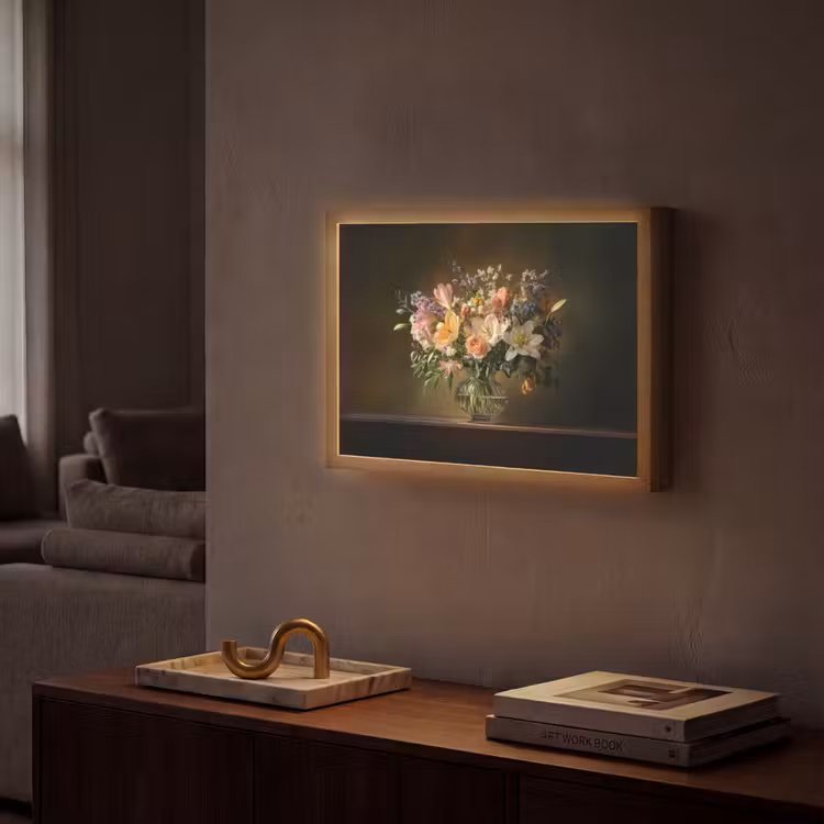 Lightbox - Wandlamp - Glazen - Bloemen - Boeket - Kleuren — 2