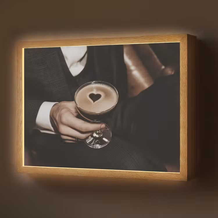 Lightbox - Wandlamp - Hartje - Cocktail - Espresso Martini - Hand — 1