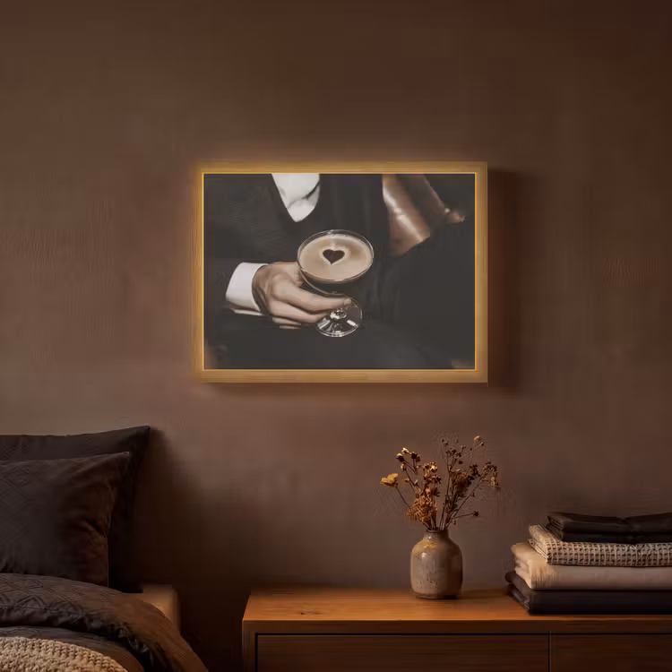 Lightbox - Wandlamp - Hartje - Cocktail - Espresso Martini - Hand — 3