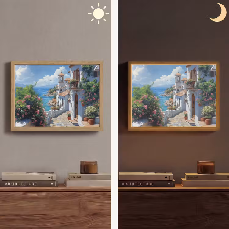 Lightbox - Wandlamp - Huizen - Zee - Bomen - Bloemen — 6