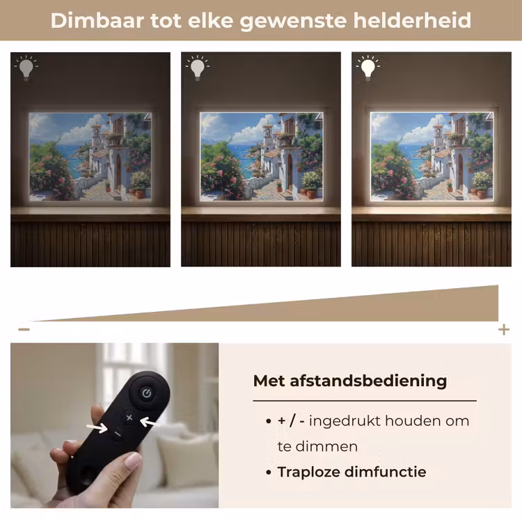 Lightbox - Wandlamp - Huizen - Zee - Bomen - Bloemen — 9
