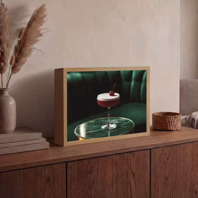 Lightbox - Wandlamp - Kers - Cocktail - Rood - Marmer — 4