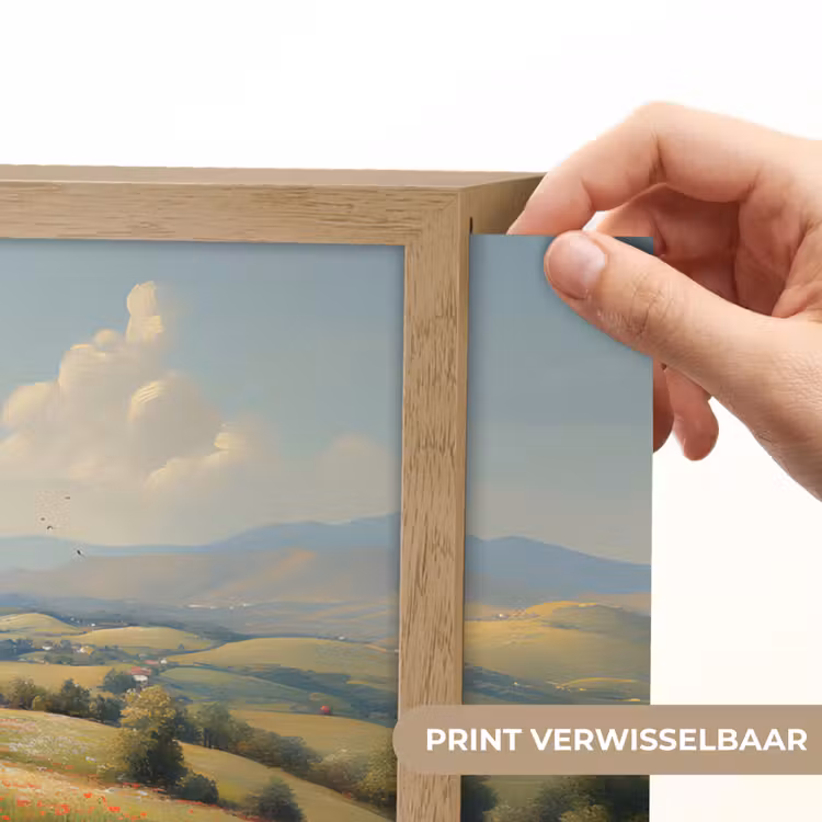 Lightbox - Wandlamp - Klaprozen - Rood - Heuvels - Landschap — 5