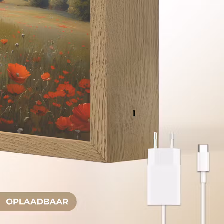 Lightbox - Wandlamp - Klaprozen - Rood - Heuvels - Landschap — 7