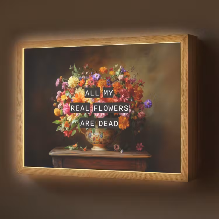 Lightbox - Wandlamp - Kleur - Bloemen - Vintage - Bloemenvaas — 1