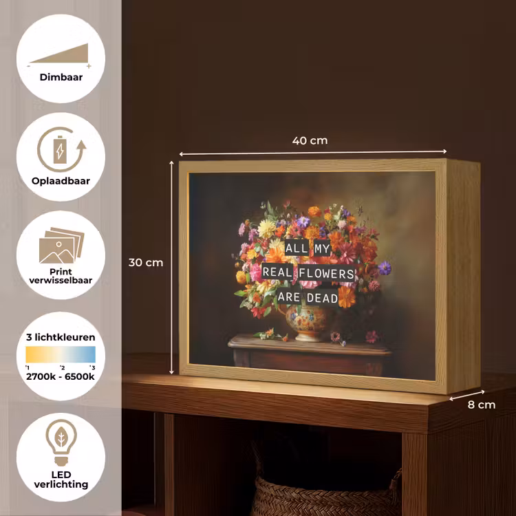 Lightbox - Wandlamp - Kleur - Bloemen - Vintage - Bloemenvaas — 10