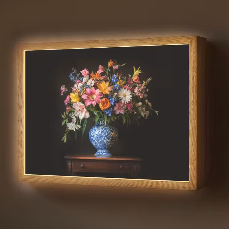 Lightbox - Wandlamp - Kleur - Vaas - Bloemen - Boeket — 1