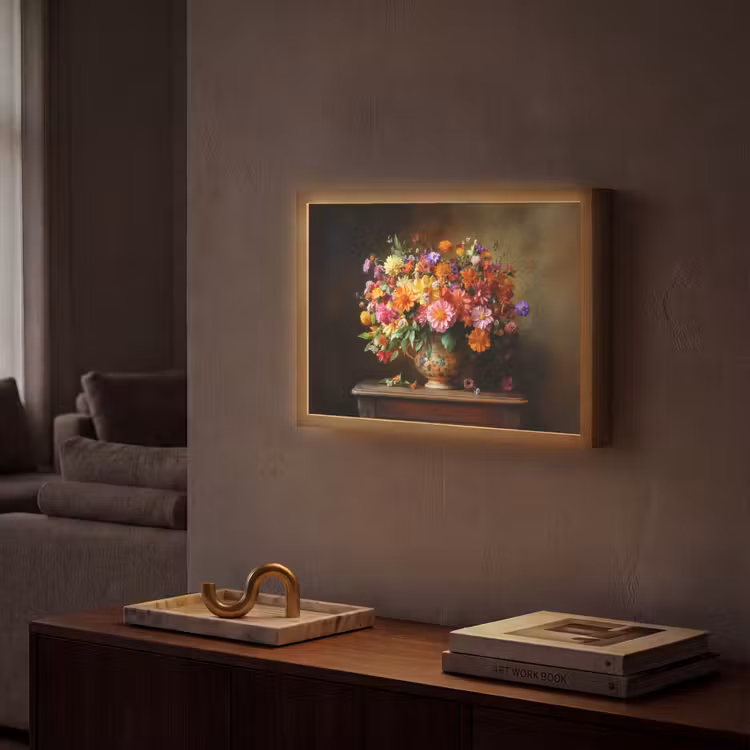 Lightbox - Wandlamp - Kleuren - Boeket - Vaas - Hout — 2