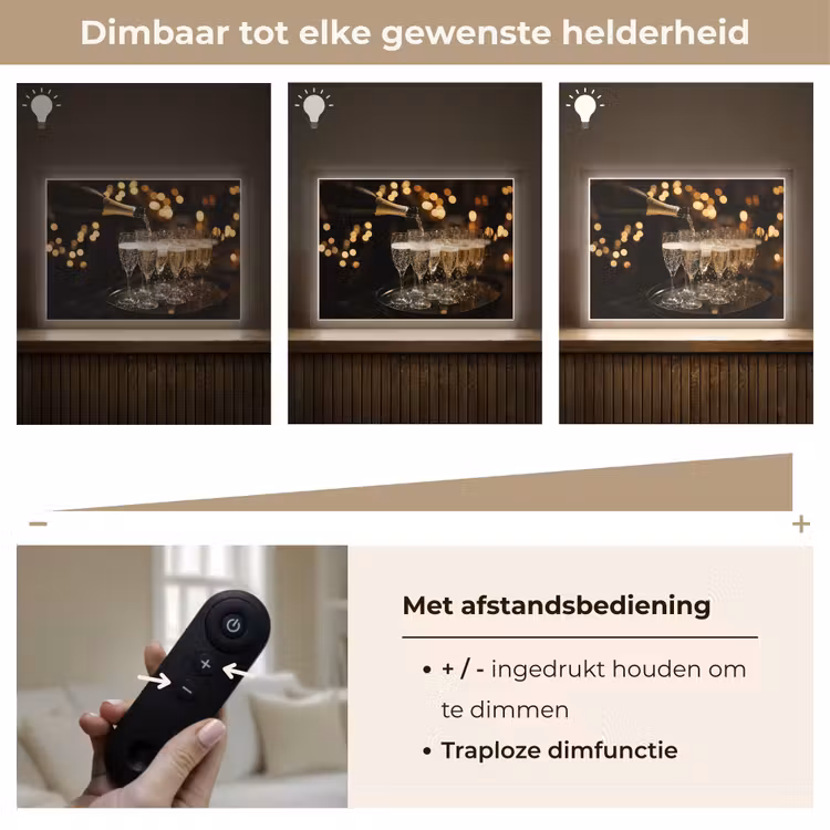 Lightbox - Wandlamp - Lichtjes - Champagne - Dienblad - Glazen — 9