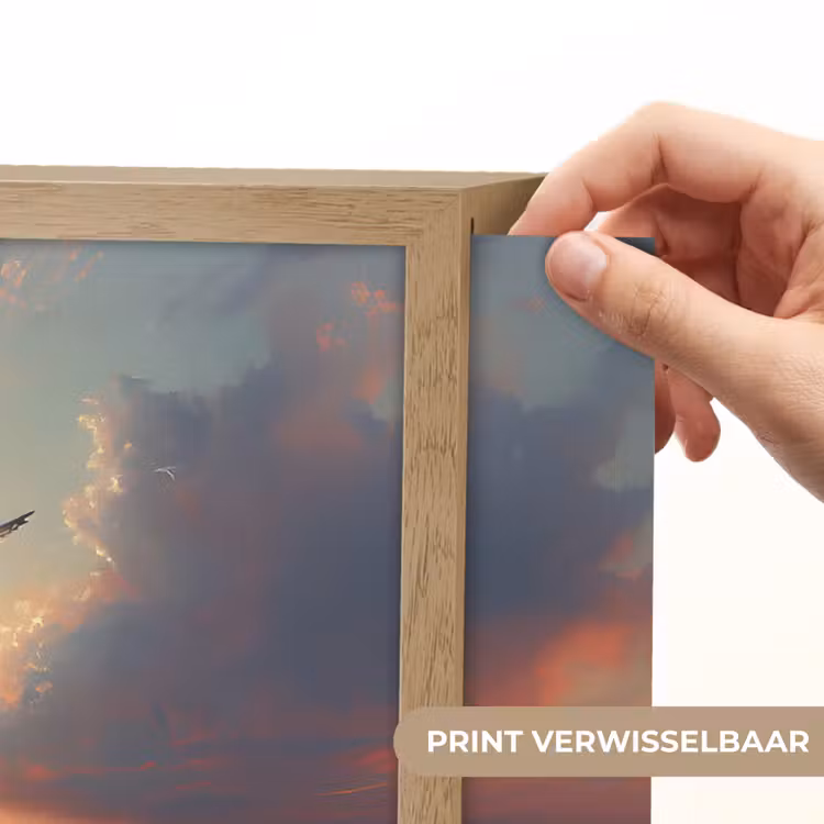 Lightbox - Wandlamp - Meeuwen - Zonsondergang - Zee - Wolken — 5